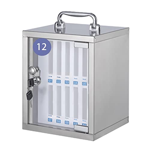 Mobiltelefone Speicherschrank 24.12.36/48/60 Slots Edelstahl-Mobiltelefone Safe Box mit Schloss für Office Factory Desktop im Klassenzimmer, Silver-12 Made in China Mobiltelefone Speicherschrank 24.12.36/48/60 Slots Edelstahl-Mobiltelefone Safe Box mit Schloss für Office Factory Desktop im Klassenzimmer, Silver-12 Made in China von LKHGTR
