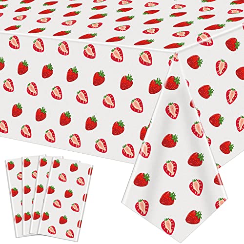 4 Pack Erdbeer Party Tischtuch Erdbeere Tischtuch Sweet One Birthday Tischdecke Beere Erste Geburtstag Tischtuch Plastik Erdbeere Thema Party Dekor Sommer Obst Party Zubehör 86 x 51 Zoll 4 Pack Erdbeer Party Tischtuch Erdbeere Tischtuch Sweet One Birthday Tischdecke Beere Erste Geburtstag Tischtuch Plastik Erdbeere Thema Party Dekor Sommer Obst Party Zubehör 86 x 51 Zoll von LKITMIUT