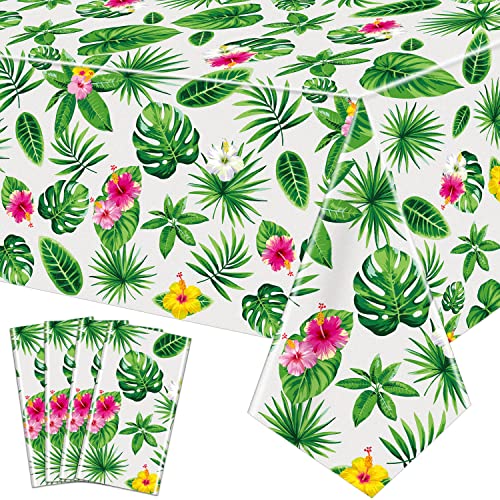4 Pack Hawaiian Luau Tischtücher Tropische Palmblätter Tischtuch Hawaii Einweg Plastik Rechteckige Tischdecken Aloha Sommer Strand Pool Kinder Geburtstag Tischtuch Cocktail-Party-Zubehör 86 x 51 Zoll 4 Pack Hawaiian Luau Tischtücher Tropische Palmblätter Tischtuch Hawaii Einweg Plastik Rechteckige Tischdecken Aloha Sommer Strand Pool Kinder Geburtstag Tischtuch Cocktail-Party-Zubehör 86 x 51 Zoll von LKITMIUT
