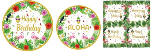 60 Stück Tropische Luau Partyartikel Hawaiianische Luau Partydekorationen Aloha Geburtstagsdekorationen Strand Poolartikel Hawaiianisches Geschirrset - Tropische Teller Servietten Für 20 Personen 60 Stück Tropische Luau Partyartikel Hawaiianische Luau Partydekorationen Aloha Geburtstagsdekorationen Strand Poolartikel Hawaiianisches Geschirrset - Tropische Teller Servietten Für 20 Personen von LKITMIUT