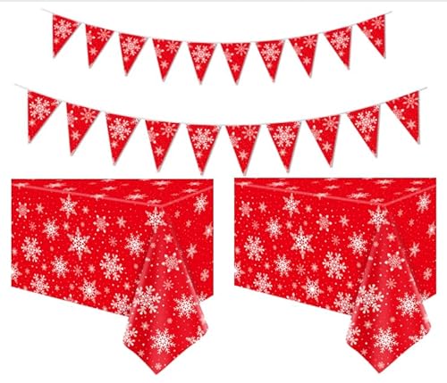 Schneeflocke Tischdecke und dreieckige Banner von LKITMIUT