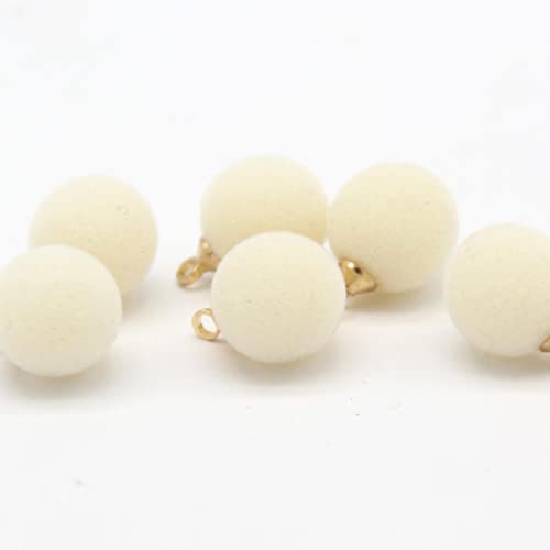 LKLNCXC Schaltflächen 10 Stück 10 mm Stoff bezogene Perlenknöpfe for Kleidung Kleine Damenhemdkleider Beflockung Dekorative Accessoires-Beige, 10 mm(Beige) von LKLNCXC