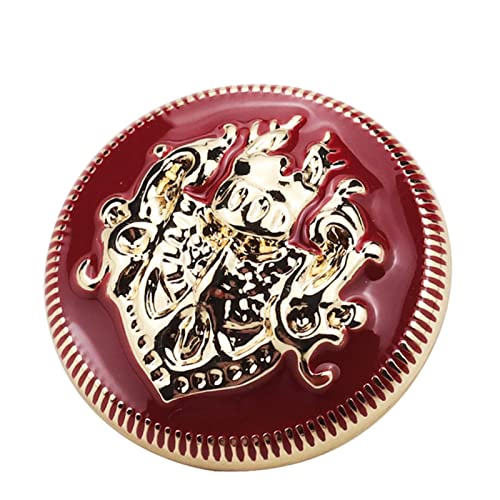 LKLNCXC Schaltflächen 10 Stück Metallknöpfe im britischen Stil for Manteljacken, plattierte Metallknöpfe for Nähzubehör, Goldrot, 25 mm(Gold Red,10mm) von LKLNCXC
