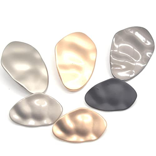 LKLNCXC Schaltflächen 10 Stück modische dekorative Knöpfe, speziell geformte Knöpfe for Damenhemden, Anzüge, Mäntel, Nähzubehör, DIY-Mattgold, 25 x 15 mm(Matt Gold,25 * 15 mm) von LKLNCXC