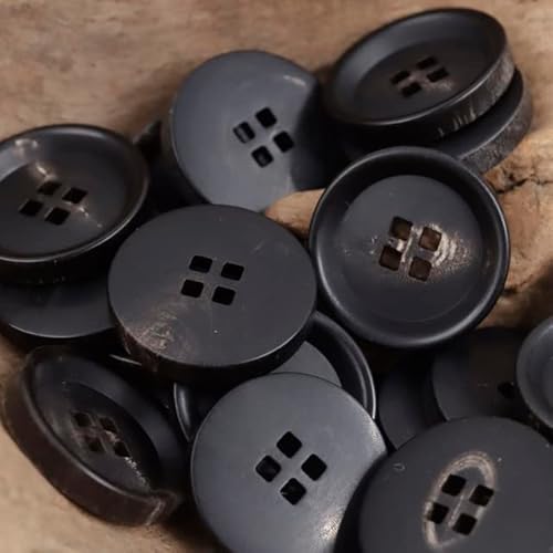 LKLNCXC Schaltflächen 6 Stück Anzugknöpfe for Frühling und Sommer, Horn, quadratisches Loch, Dunkelbraun, glänzend, matt, for Jacke, Mantel, Nähzubehör, Mantel, Stricken(Matte Black,22.3mm (6pcs)) LKLNCXC Schaltflächen 6 Stück Anzugknöpfe for Frühling und Sommer, Horn, quadratisches Loch, Dunkelbraun, glänzend, matt, for Jacke, Mantel, Nähzubehör, Mantel, Stricken(Matte Black,22.3mm (6pcs)) von LKLNCXC