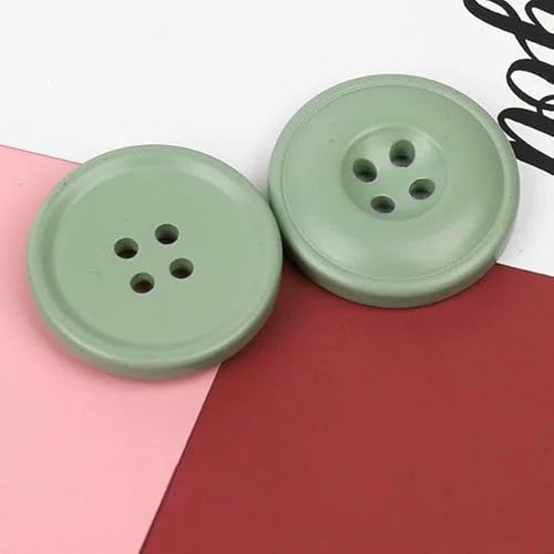 LKLNCXC Schaltflächen Neue 6 Stück Harzknöpfe mit 4 Löchern, Nähzubehör, komplette Größe for Kleidung, dekorative Knöpfe, handgefertigt, DIY, Weinrot, 15 mm(Green,20mm) von LKLNCXC