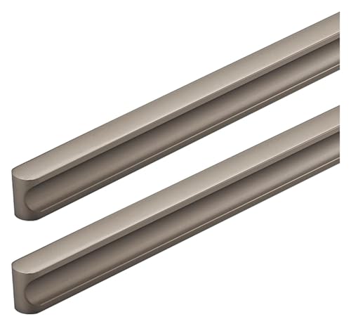 Versteckte Möbelgriffe Schubladengriffe aus Aluminiumlegierung, 2 Stück, Küchenschrankgriffe, solide Möbeltürgriffe, verlängerte Griffbeschläge for Kleiderschränke, mit Schrauben(Length 340mm) von LKLNCXC