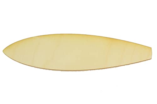 Woodcrafter Surfbrett-Holzausschnitte aus 0,3 cm baltischem Birkensperrholz, klein, 15,2 x 3,8 cm, 10 Stück von LKN ART
