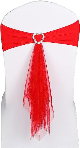 Stuhlband, Stuhldekoration, for Hochzeits- und Partyveranstaltungen, elastische Stuhlbänder mit Schnallenschieber, Stuhlhussen, Schonbezüge for Weihnachtshochzeitsfeiern, Bankette, Hotel-Eventdekorati von LKSGJSNB