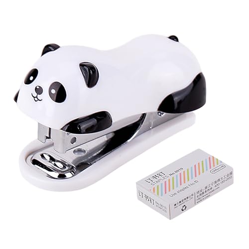 Tragbares Mini-Heftgerät-Set mit niedlichem Panda-Motiv, mit 1000 Heftklammern Nr. 10, für Büro, Schule, Zuhause oder auf Reisen Tragbares Mini-Heftgerät-Set mit niedlichem Panda-Motiv, mit 1000 Heftklammern Nr. 10, für Büro, Schule, Zuhause oder auf Reisen von LKTFATD