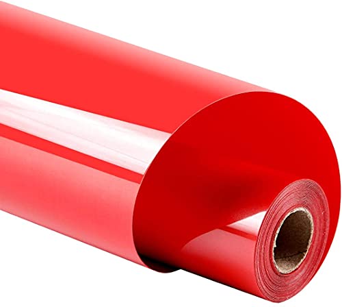 Plotterfolie Textil,30.5cm× 3m Flexfolie für Cricut und Silhouette Cameo,Verwendet in DIY-T-Shirt & Anderen Stoffen Stoffe Rot von LKTINGOV
