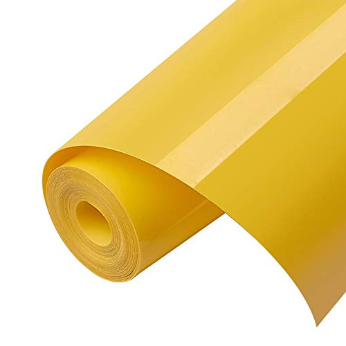 Plotterfolie Textil,30.5cmx3m Gelb Flexfolie für Cricut und Silhouette Cameo, Verwendet in DIY-T-Shirt & Anderen Stoffen Stoffe (Gelb) von LKTINGOV