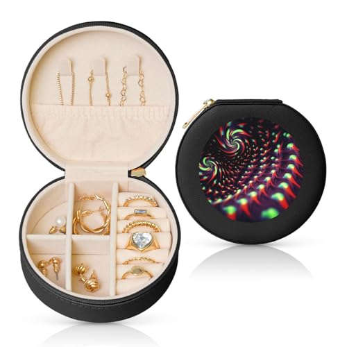 LKTPSKQRY Reise-Schmuckschatulle, Leder, klein, Schmuck-Organizer für Damen, tragbarer Schmuckkoffer, Fantasie, Sci-Fi, Schwindel-Display, Aufbewahrungsboxen, Mini-Reiseetui für Halsketten, Ringe LKTPSKQRY Reise-Schmuckschatulle, Leder, klein, Schmuck-Organizer für Damen, tragbarer Schmuckkoffer, Fantasie, Sci-Fi, Schwindel-Display, Aufbewahrungsboxen, Mini-Reiseetui für Halsketten, Ringe von LKTPSKQRY