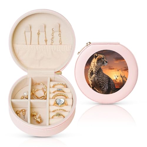LKTPSKQRY Reise-Schmuckschatulle, Leder, klein, Schmuck-Organizer für Damen, tragbarer Schmuckkoffer mit Sonnenuntergang, Aufbewahrungsboxen, Mini-Reiseetui für Halsketten, Ringe LKTPSKQRY Reise-Schmuckschatulle, Leder, klein, Schmuck-Organizer für Damen, tragbarer Schmuckkoffer mit Sonnenuntergang, Aufbewahrungsboxen, Mini-Reiseetui für Halsketten, Ringe von LKTPSKQRY