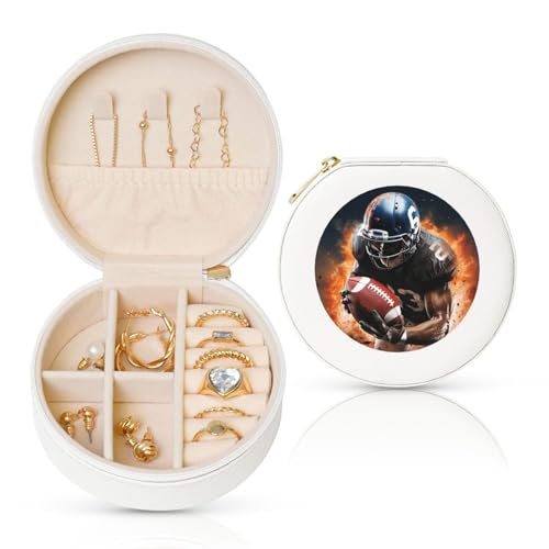 LKTPSKQRY Schmuckschatulle Leder Kleine Schmuck Organizer für Frauen, Tragbare Schmuck Fall Kühlen Amerikanischen Fußball Display Lagerung Halter Boxen Mini Reise Fall für Halskette Ringe LKTPSKQRY Schmuckschatulle Leder Kleine Schmuck Organizer für Frauen, Tragbare Schmuck Fall Kühlen Amerikanischen Fußball Display Lagerung Halter Boxen Mini Reise Fall für Halskette Ringe von LKTPSKQRY