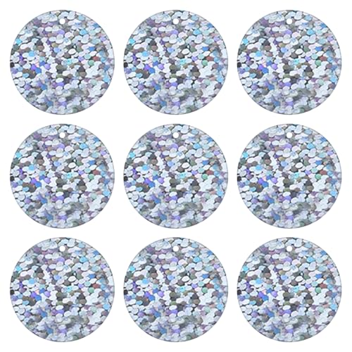 LKXHarleya 200 Stück Flache, lose Pailletten, 12 mm, runde Pailletten mit Löchern zum Selbermachen, für Hochzeiten, Feste, Partys, Kunsthandwerk, Verzierung, Lasersilber LKXHarleya 200 Stück Flache, lose Pailletten, 12 mm, runde Pailletten mit Löchern zum Selbermachen, für Hochzeiten, Feste, Partys, Kunsthandwerk, Verzierung, Lasersilber von LKXHarleya