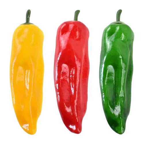 LKXHarleya 3 Stück Kunstgemüse, künstliche Paprika, 15 cm, für Tischdekoration, Party, Heimdekoration, Fotografie-Requisiten, Rot, Grün, Gelb LKXHarleya 3 Stück Kunstgemüse, künstliche Paprika, 15 cm, für Tischdekoration, Party, Heimdekoration, Fotografie-Requisiten, Rot, Grün, Gelb von LKXHarleya
