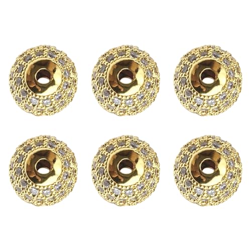 LKXHarleya 6 Stück glänzende Kristallsteine, Weltraumperlen, 10 mm, runde Metallperlen für Armbänder, Halsketten, Ohrringe, Schmuckherstellung, DIY, 7 LKXHarleya 6 Stück glänzende Kristallsteine, Weltraumperlen, 10 mm, runde Metallperlen für Armbänder, Halsketten, Ohrringe, Schmuckherstellung, DIY, 7 von LKXHarleya