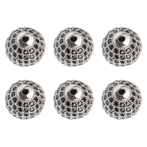 LKXHarleya 6 Stück glänzende Kristallsteine, Weltraumperlen, 10 mm, runde Metallperlen für Armbänder, Halsketten, Ohrringe, Schmuckherstellung, DIY, 8 LKXHarleya 6 Stück glänzende Kristallsteine, Weltraumperlen, 10 mm, runde Metallperlen für Armbänder, Halsketten, Ohrringe, Schmuckherstellung, DIY, 8 von LKXHarleya