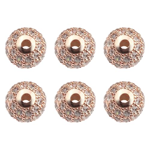 LKXHarleya 6 Stück glänzende Kristallsteine, Weltraumperlen, 8 mm runde Metallperlen für Armbänder, Halsketten, Ohrringe, Schmuckherstellung, Basteln, 6 LKXHarleya 6 Stück glänzende Kristallsteine, Weltraumperlen, 8 mm runde Metallperlen für Armbänder, Halsketten, Ohrringe, Schmuckherstellung, Basteln, 6 von LKXHarleya