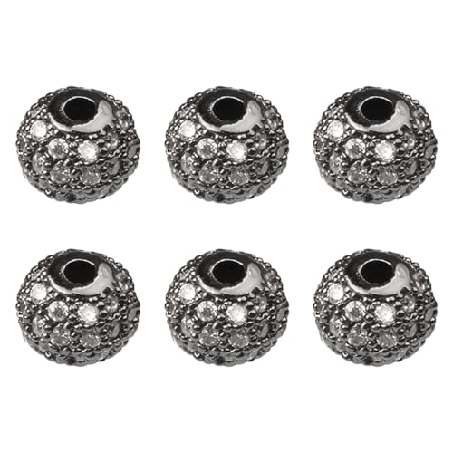 LKXHarleya 6 Stück glänzende Kristallsteine, Weltraumperlen 10 mm runde Metallperlen für Armbänder, Halsketten, Ohrringe, Schmuckherstellung, Basteln, 5 LKXHarleya 6 Stück glänzende Kristallsteine, Weltraumperlen 10 mm runde Metallperlen für Armbänder, Halsketten, Ohrringe, Schmuckherstellung, Basteln, 5 von LKXHarleya