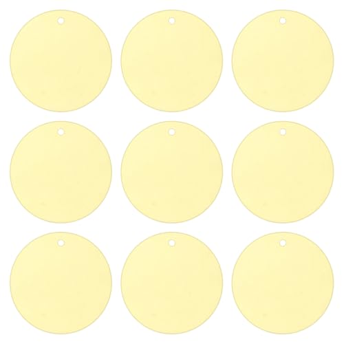 LKXHarleya 60 Stück Flache, lose Pailletten, 25 mm, runde Pailletten mit Löchern zum Selbermachen, für Hochzeiten, Feste, Partys, Kunsthandwerk, Verzierungen Hellgold LKXHarleya 60 Stück Flache, lose Pailletten, 25 mm, runde Pailletten mit Löchern zum Selbermachen, für Hochzeiten, Feste, Partys, Kunsthandwerk, Verzierungen Hellgold von LKXHarleya