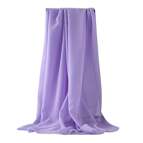 LKXHarleya Chiffon Stoff Schiere, Brautkleid Stoff, Soft Touch Georgette Kleid Material, Meterware, Durchgehende LäNge, Hell Lila LKXHarleya Chiffon Stoff Schiere, Brautkleid Stoff, Soft Touch Georgette Kleid Material, Meterware, Durchgehende LäNge, Hell Lila von LKXHarleya