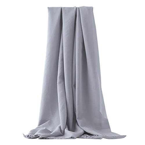 LKXHarleya Chiffon Stoff Sheer, Brautkleid Stoff, Soft Touch Georgette Kleid Material, Meterware, Ununterbrochene LäNge, Grau LKXHarleya Chiffon Stoff Sheer, Brautkleid Stoff, Soft Touch Georgette Kleid Material, Meterware, Ununterbrochene LäNge, Grau von LKXHarleya
