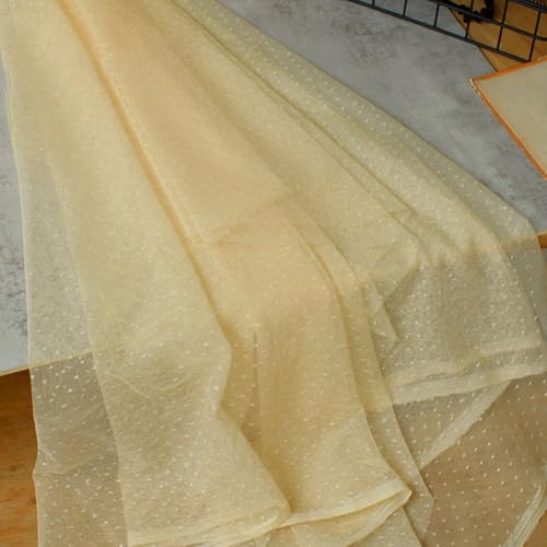 LKXHarleya Weicher Stretch-Spitzenstoff, 100 x 160 cm, Gepunkteter Netzstoff, für Brautkleider, Kostüme, Nähen, Basteln, Hellgelb LKXHarleya Weicher Stretch-Spitzenstoff, 100 x 160 cm, Gepunkteter Netzstoff, für Brautkleider, Kostüme, Nähen, Basteln, Hellgelb von LKXHarleya