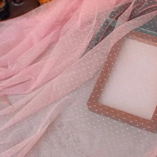 LKXHarleya Weicher Stretch-Spitzenstoff, 100 x 160 cm, Gepunkteter Netzstoff, für Brautkleider, Kostüme, Nähen, Basteln, Hellrosa LKXHarleya Weicher Stretch-Spitzenstoff, 100 x 160 cm, Gepunkteter Netzstoff, für Brautkleider, Kostüme, Nähen, Basteln, Hellrosa von LKXHarleya