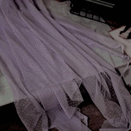 LKXHarleya Weicher Stretch-Spitzenstoff, 100 x 160 cm Gepunkteter Netzstoff für Brautkleider, Kostüme, Nähen, Basteln, Grau-Lila LKXHarleya Weicher Stretch-Spitzenstoff, 100 x 160 cm Gepunkteter Netzstoff für Brautkleider, Kostüme, Nähen, Basteln, Grau-Lila von LKXHarleya