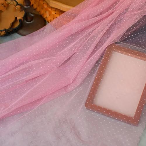 LKXHarleya Weicher Stretch-Spitzenstoff, 100 x 160 cm Gepunkteter Netzstoff für Brautkleider, Kostüme, Nähen, Basteln, Hellrosa LKXHarleya Weicher Stretch-Spitzenstoff, 100 x 160 cm Gepunkteter Netzstoff für Brautkleider, Kostüme, Nähen, Basteln, Hellrosa von LKXHarleya