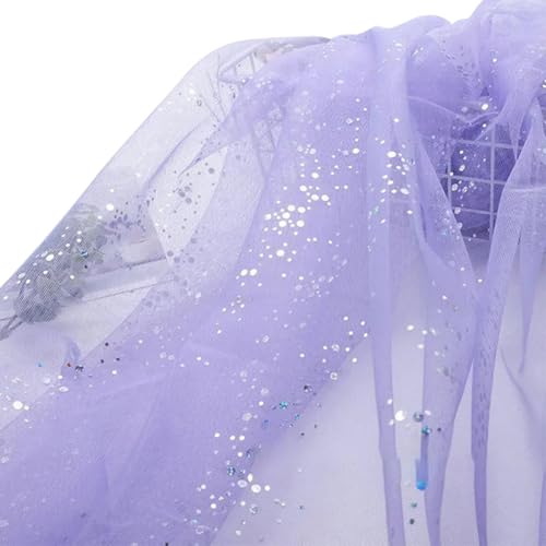 LKXHarleya Weicher Stretch-Stoff, 100 x 160 cm, glitzernder Netzstoff mit Punkten, für Hochzeitskostüme Nähen, Basteln, Lila LKXHarleya Weicher Stretch-Stoff, 100 x 160 cm, glitzernder Netzstoff mit Punkten, für Hochzeitskostüme Nähen, Basteln, Lila von LKXHarleya