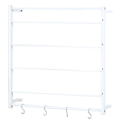 Schleifenband Halter Wandmontiertes Farbbandregal für Schlafzimmer, Bastelräume und Konditoreien, tragbares Metallspulenregal mit abnehmbarer horizontaler Halterung, 1/2/4/5 stufiges Edelstahl-Stangen von LLAYMX
