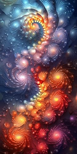 5D Diamant Painting Abstrakt Diamond Painting Kinder Künstlerisch, DIY Runden Steine Mosaikherstellung Basteln Erwachsene Anfänger Set für Heim Schlafzimmer Deko Wohnzimmer, Geschenke 20x40cm VD3F-HP von LLEDAOZN