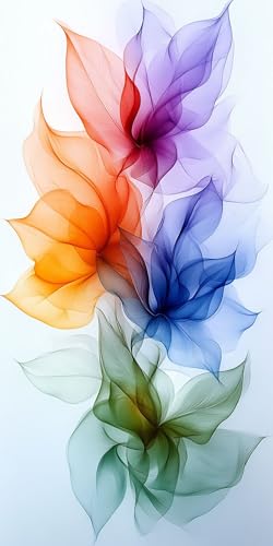 5D Diamant Painting Abstrakt Diamond Painting Kinder Pflanze, DIY Runden Steine Mosaikherstellung Basteln Erwachsene Anfänger Set für Heim Schlafzimmer Wand Deko Wohnzimmer, Geschenke 50x100cm 4HY3-5P von LLEDAOZN