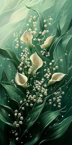 5D Diamant Painting Blume Diamond Painting Kinder Abstrakt, DIY Runden Steine Mosaikherstellung Basteln Erwachsene Anfänger Set für Heim Schlafzimmer Wand Deko Wohnzimmer, Geschenke 40x80cm CW49-63 5D Diamant Painting Blume Diamond Painting Kinder Abstrakt, DIY Runden Steine Mosaikherstellung Basteln Erwachsene Anfänger Set für Heim Schlafzimmer Wand Deko Wohnzimmer, Geschenke 40x80cm CW49-63 von LLEDAOZN