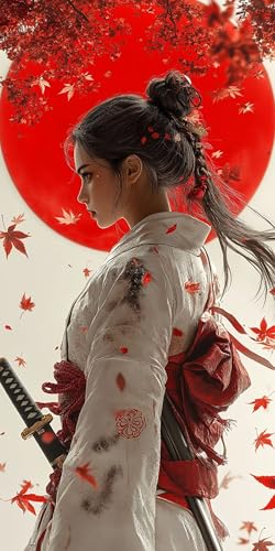5D Diamant Painting Frau Diamond Painting Kinder Geisha, DIY Runden Steine Mosaikherstellung Basteln Erwachsene Anfänger Set für Heim Schlafzimmer Wand Deko Wohnzimmer, Geschenke Frau 80x160cm EAM3-QH von LLEDAOZN