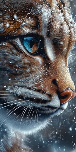 5D Diamant Painting Katze Diamond Painting Kinder Winter, DIY Runden Steine Mosaikherstellung Basteln Erwachsene Anfänger Set für Heim Schlafzimmer Wand Deko Wohnzimmer, Geschenke 100x200cm 2GN7-1O 5D Diamant Painting Katze Diamond Painting Kinder Winter, DIY Runden Steine Mosaikherstellung Basteln Erwachsene Anfänger Set für Heim Schlafzimmer Wand Deko Wohnzimmer, Geschenke 100x200cm 2GN7-1O von LLEDAOZN