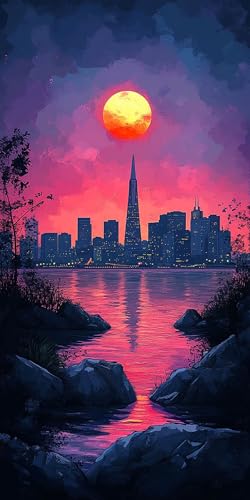 5D Diamant Painting Landschaft Diamond Painting Kinder Architektur, DIY Runden Steine Mosaikherstellung Basteln Erwachsene Anfänger Set für Heim Schlafzimmer Wand Deko Wohnzimmer 40x80cm 8DY3-70 5D Diamant Painting Landschaft Diamond Painting Kinder Architektur, DIY Runden Steine Mosaikherstellung Basteln Erwachsene Anfänger Set für Heim Schlafzimmer Wand Deko Wohnzimmer 40x80cm 8DY3-70 von LLEDAOZN