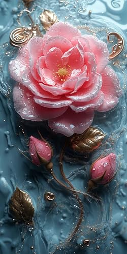 5D Diamant Painting Roses Diamond Painting Kinder Blume, DIY Runden Steine Mosaikherstellung Basteln Erwachsene Anfänger Set für Heim Schlafzimmer Wand Deko Wohnzimmer, Geschenke Frau 40x80cm K05E-HO 5D Diamant Painting Roses Diamond Painting Kinder Blume, DIY Runden Steine Mosaikherstellung Basteln Erwachsene Anfänger Set für Heim Schlafzimmer Wand Deko Wohnzimmer, Geschenke Frau 40x80cm K05E-HO von LLEDAOZN