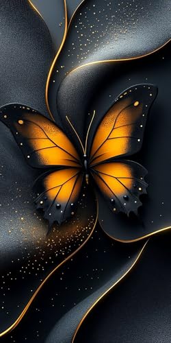 5D Diamant Painting Schmetterling Diamond Painting Kinder Abstrakt, DIY Runden Steine Mosaikherstellung Basteln Erwachsene Anfänger Set für Heim Schlafzimmer Wand Deko Wohnzimmer 70x140cm 7Q2U-39 von LLEDAOZN