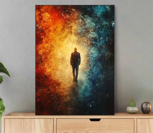 Abstrakt Malen Nach Zahlen Erwachsene, Malen Nach Zahlen Dreamy Muster, DIY Handgemalt Leinwand Ölgemälde Set für Adult Anfänger, mit Pinseln und Acrylfarbe, für Deko Schlafzimmer, 100x135cm LO-6776 von LLEDAOZN