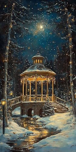 Architektur Diamond Painting Erwachsene Groß 40x80cm, 5D Diamond Painting Landschaft, DIY Runden Steine Kristall Kunst Basteln Set Erwachsene Anfänger Set, zur Zimmer Wanddeko, Geschenke 1L8J-34 von LLEDAOZN