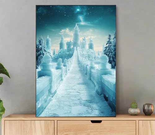 Architektur Malen Nach Zahlen Erwachsene, Malen Nach Zahlen Sternenhimmel Muster, DIY Handgemalt Leinwand Ölgemälde Set für Adult Anfänger, mit Pinseln und Acrylfarbe, Deko Zimmer, 50x70cm LS-470 von LLEDAOZN