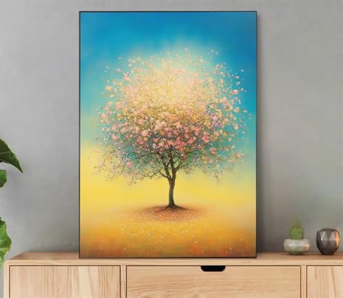 Baum Malen Nach Zahlen Erwachsene, Malen Nach Zahlen Landschaft Muster, DIY Handgemalt Leinwand Ölgemälde Set für Adult Anfänger, mit Pinseln und Acrylfarbe, für Deko Schlafzimmer, 40x50cm LN-309 von LLEDAOZN