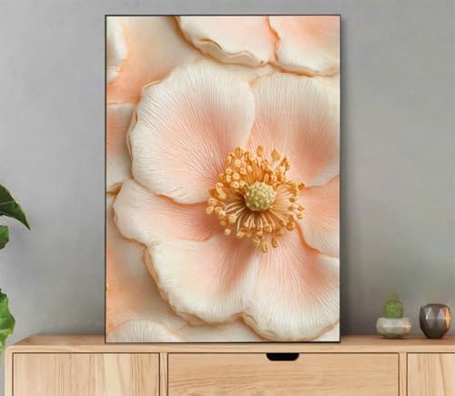 Blume Malen Nach Zahlen Erwachsene, Malen Nach Zahlen Abstrakt Muster, DIY Handgemalt Leinwand Ölgemälde Set für Adult Anfänger, mit Pinseln und Acrylfarbe, für Deko Schlafzimmer, 100x135cm L8-6984 von LLEDAOZN