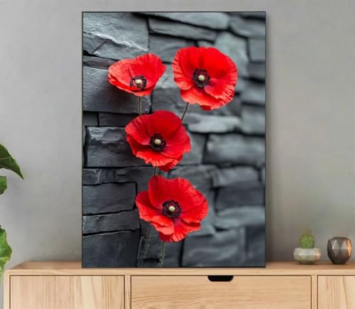Blume Malen Nach Zahlen Erwachsene, Malen Nach Zahlen Landschaft Muster, DIY Handgemalt Leinwand Ölgemälde Set für Adult Anfänger, mit Pinseln und Acrylfarbe, Deko Schlafzimmer, 20x30cm LH-8306 von LLEDAOZN