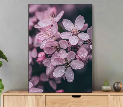Blume Malen Nach Zahlen Erwachsene, Malen Nach Zahlen Landschaft Muster, DIY Handgemalt Leinwand Ölgemälde Set für Adult Anfänger, mit Pinseln und Acrylfarbe, Deko Schlafzimmer, 50x70cm LP-7750 von LLEDAOZN