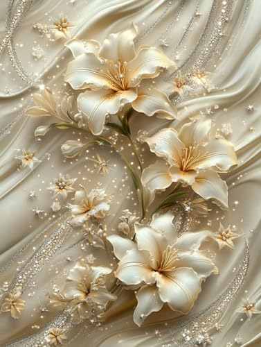 Diamond Painting Blume, 5D Abstrakt Diamond Painting Erwachsene Children, DIY Runden Steine Bastelset Erwachsene Stickerei Crystal Art Malerei für Zimmer Deko Wohnzimmer, Geschenke Frau 40x50cm 5K-G Diamond Painting Blume, 5D Abstrakt Diamond Painting Erwachsene Children, DIY Runden Steine Bastelset Erwachsene Stickerei Crystal Art Malerei für Zimmer Deko Wohnzimmer, Geschenke Frau 40x50cm 5K-G von LLEDAOZN
